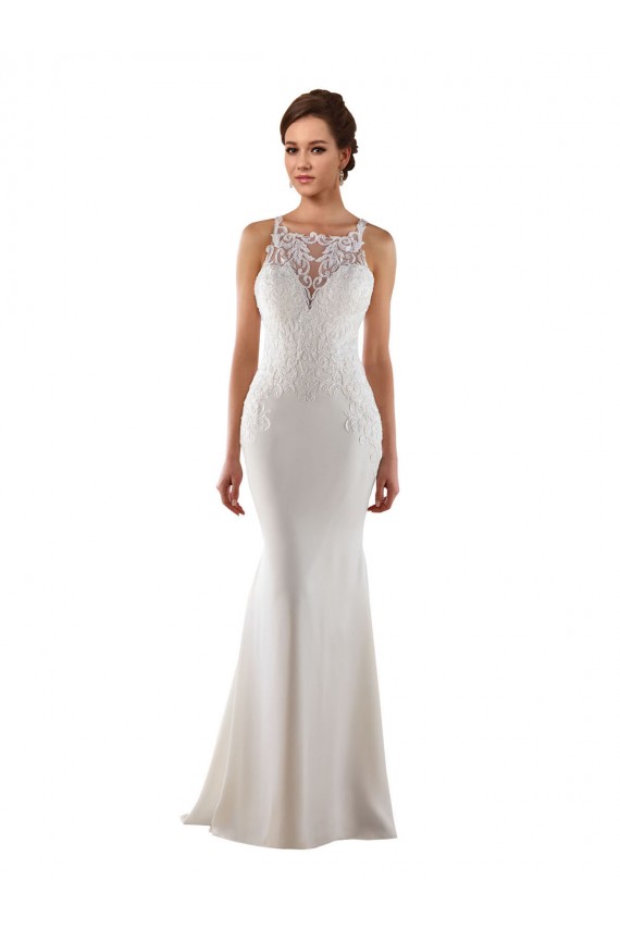 Sleeveless Sweetheart Lace & Stretch Crepe Mermaid Modern Wedding Dress Brighton