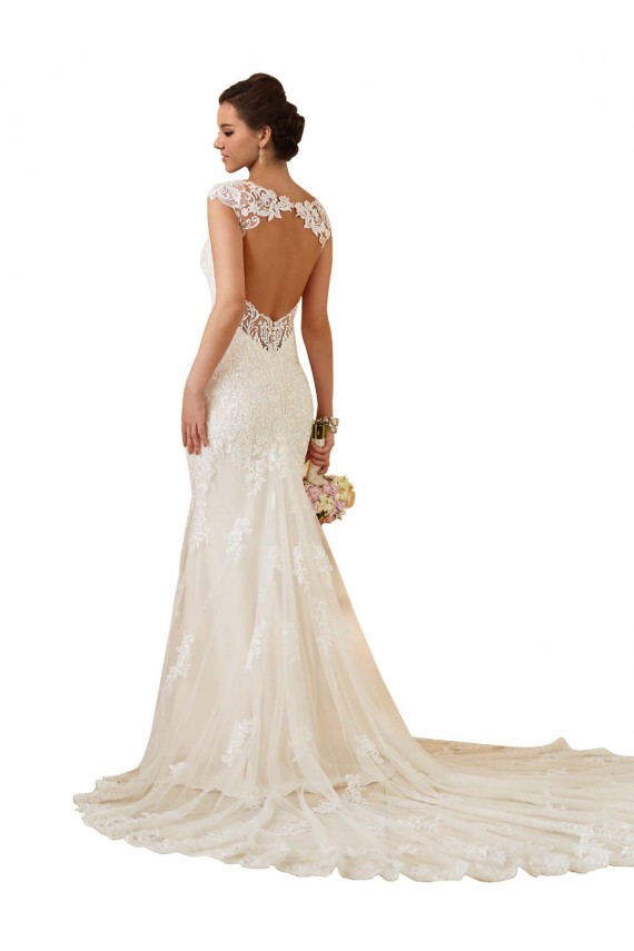Sleeveless Sweetheart Keyhole Back Lace Mermaid Modern Wedding Dress Brighton