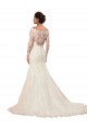 Long Sleeves Bateau Neck Lace Mermaid Sexy Wedding Dress Brighton