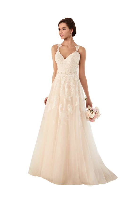 Sleeveless Sweetheart Tulle & Lace A-Line Wedding Dress Brighton