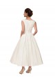 Sleeveless V-Neck Satin A-Line Wedding Dress Brighton