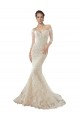 Long Sleeves Off the Shoulder Tulle & Lace Mermaid Wedding Dress Brighton