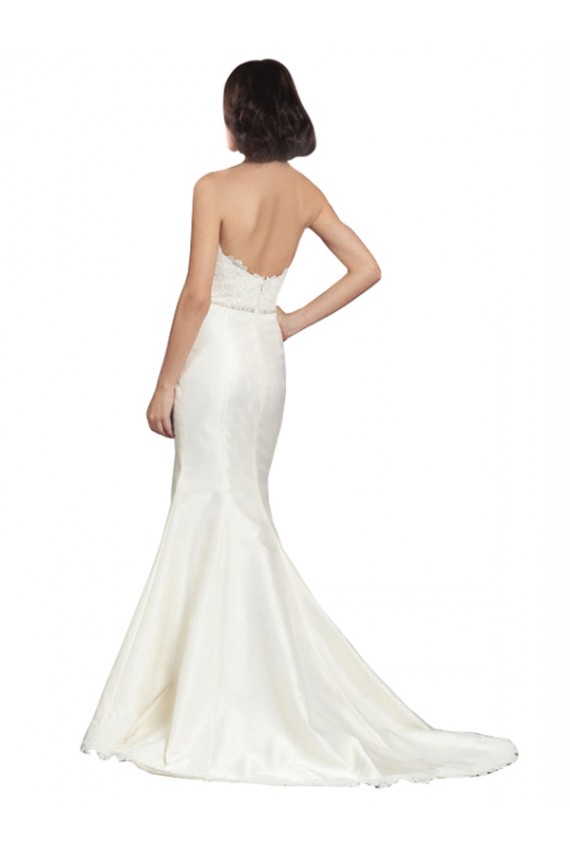 Sleeveless Sweetheart Satin & Lace Trumpet Bridal Dress Brighton