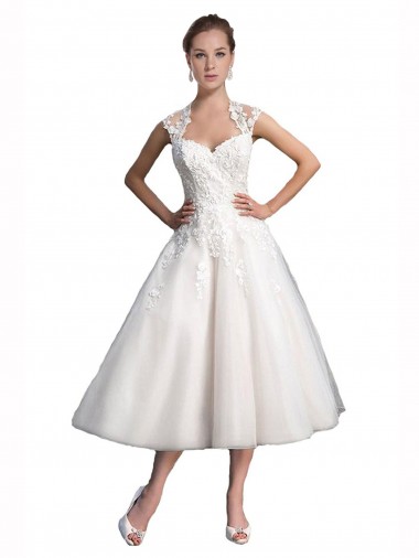Sleeveless Sweetheart Tulle & Lace A-Line Beach Wedding Dress Brighton