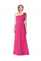 Sleeveless Azalea One Shoulder Soft Chiffon A-Line Bridesmaid Gown Brighton
