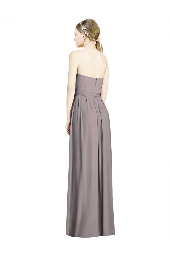 Sleeveless Dusty Rose Sweetheart Soft Chiffon A-Line Bridesmaid Dress Brighton