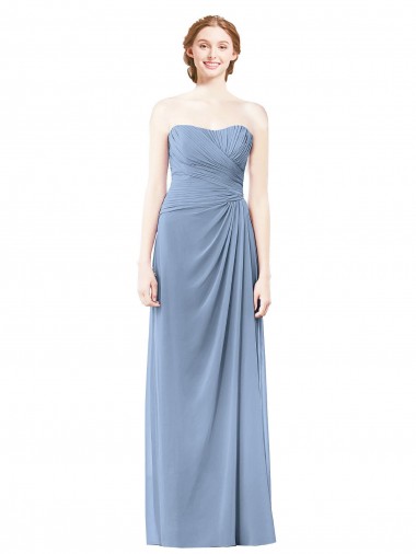 Sleeveless Strapless Chiffon A-Line Formal Dresses / Bridesmaid Dresses Brighton