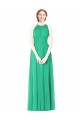 Sleeveless Emerald Green Halter Neck Soft Chiffon A-Line Bridesmaid Dress Brighton
