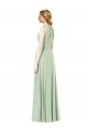 Sleeveless Emerald Green Halter Neck Soft Chiffon A-Line Bridesmaid Dress Brighton