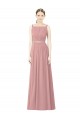 Sleeveless Dusty Pink High Neck Soft Chiffon A-Line Bridesmaid Dress Brighton