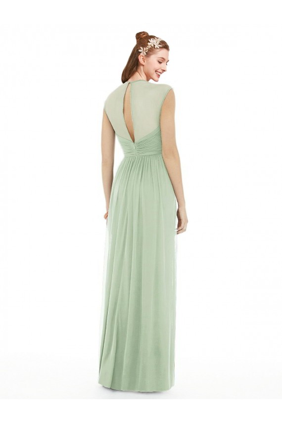 Cap Sleeves Sweetheart Soft Chiffon A-Line Formal Dress / Bridesmaid Dress Brighton