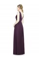 Sleeveless Grape V-Neck Chiffon A-Line Bridesmaid Dress / Evening Dress Brighton