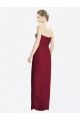 Sleeveless Burgundy Sweetheart Soft Chiffon Sheath Bridesmaid Dress Brighton