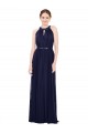 Sleeveless High Neck Soft Chiffon A-Line Bridesmaid Dress / Formal Dress Brighton