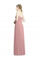 Sleeveless Dusty Pink Sweetheart Chiffon A-Line Bridesmaid Dress / Evening Dress Brighton