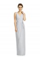 Sleeveless Frost V-Neck V-Back Soft Chiffon Sheath Bridesmaid Dress Brighton