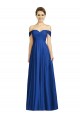 Cap Sleeves Off the Shoulder Soft Chiffon A-Line Semi Formal Evening Dress / Bridesmaid Dress Brighton