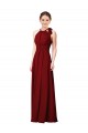 Sleeveless Halter Neck Soft Chiffon Sheath Bridesmaid Dress Brighton