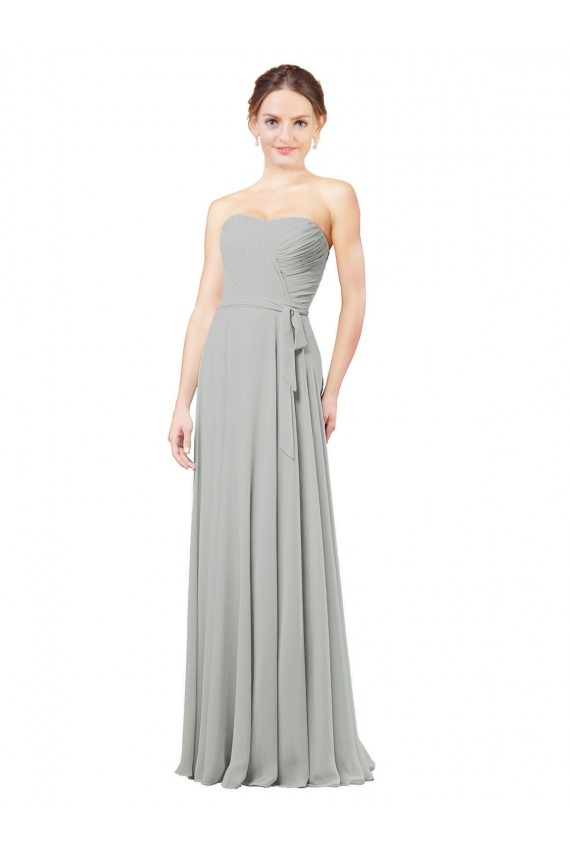 Sleeveless Silver Sweetheart Soft Chiffon A-Line Bridesmaid Dresses Brighton