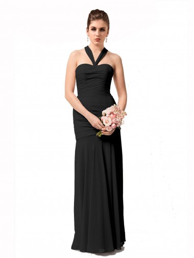 Sleeveless Halter Neck Chiffon Mermaid Bridesmaid Dress / Evening Dress Brighton