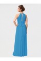 Sleeveless High Neck Soft Chiffon A-Line High Low Bridesmaid Dress Brighton