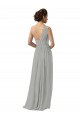 Sleeveless Silver One Shoulder Soft Chiffon A-Line Bridesmaid Dress Brighton