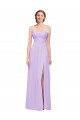 Sleeveless Lilac Sweetheart Soft Chiffon A-Line Evening Dress / Bridesmaid Dress Brighton