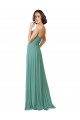 Sleeveless Icelandic Silver Spaghetti Straps Soft Chiffon A-Line Bridesmaid Dress Brighton