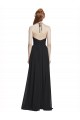 Sleeveless Dark Navy Halter Neck Chiffon A-Line Formal Dress / Bridesmaid Dress Brighton