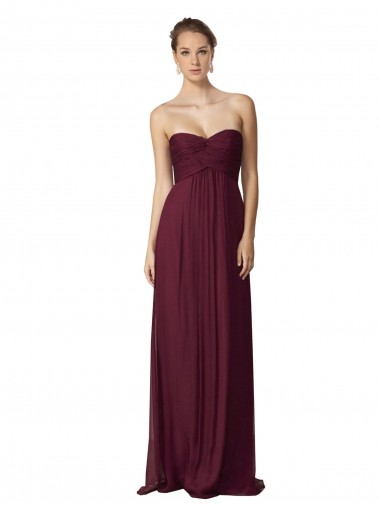 Sleeveless Sweetheart Soft Chiffon A-Line Bridesmaid Dress / Formal Dress Brighton