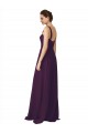 Sleeveless Grape Spaghetti Straps Soft Chiffon A-Line Bridesmaid Dress Brighton