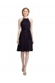 Sleeveless Grape Halter Neck Soft Chiffon A-Line Bridesmaid Dress Brighton