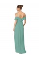Flutter Sleeves Seaside Off the Shoulder Soft Chiffon A-Line Bridesmaid Dress Brighton