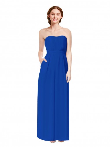 Sleeveless Sweetheart Open Back Soft Chiffon Sheath Bridesmaid Dress Brighton