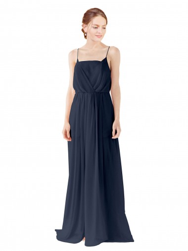 Sleeveless Spaghetti straps Open Back Chiffon A-Line Bridesmaid Dress / Evening Gowns Brighton