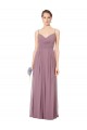 Sleeveless Spaghetti Straps Open Back Soft Chiffon A-Line Bridesmaid Gowns Brighton