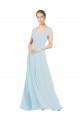 Sleeveless Sea Glass V-Neck Soft Chiffon A-Line Bridesmaid Dress Brighton