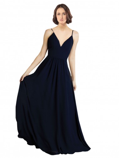 Sleeveless V-Neck Chiffon A-Line Bridesmaid Dress & Gowns Brighton