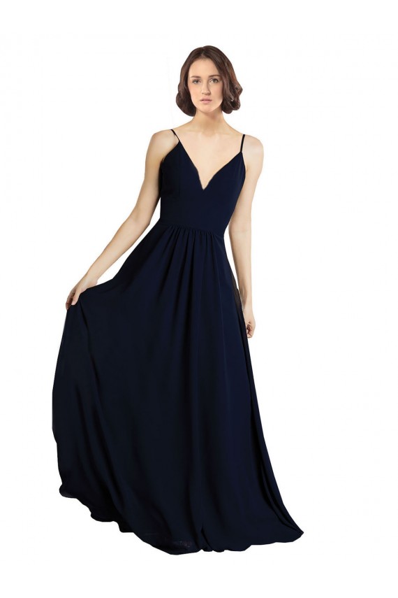 Sleeveless V-Neck Chiffon A-Line Bridesmaid Dress & Gowns Brighton