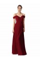 Sleeveless Burgundy Sweetheart Chiffon A-Line Bridesmaid Dress / Evening Dress Brighton