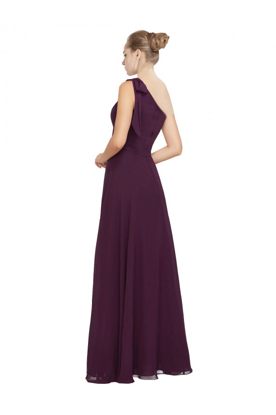 Sleeveless One Shoulder Soft Chiffon A-Line Bridesmaid Dresses Brighton