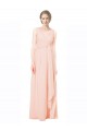 Sleeveless V-Neck V-Back Chiffon A-Line Wedding Party Dress Brighton