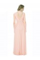 Sleeveless V-Neck V-Back Chiffon A-Line Wedding Party Dress Brighton