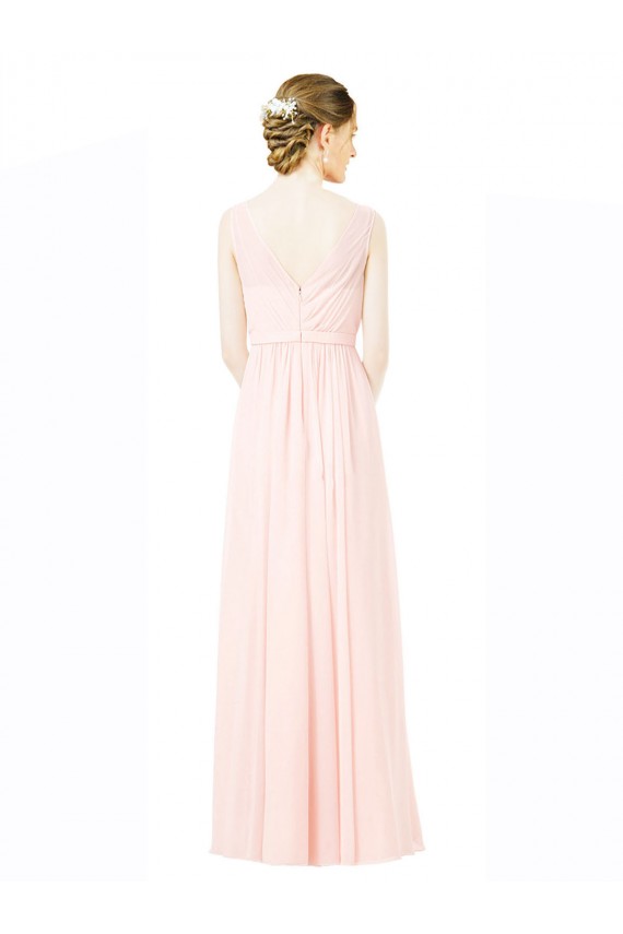 Sleeveless Sweetheart V-Back Soft Chiffon A-Line Bridesmaid Dress Brighton