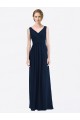 Sleeveless V-Neck Low Back Soft Chiffon A-Line Evening Gowns / Bridesmaid Dress Brighton
