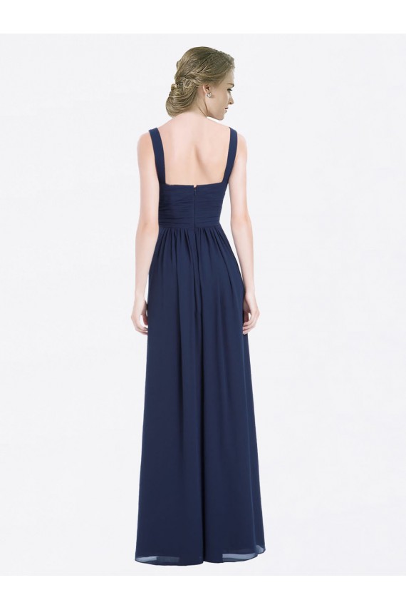 Sleeveless V-Neck Low Back Soft Chiffon A-Line Evening Gowns / Bridesmaid Dress Brighton