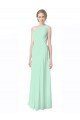 Sleeveless Mint Green One Shoulder Soft Chiffon A-Line Bridesmaid Dress Brighton