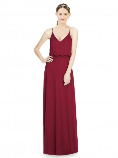 Sleeveless V-Neck Soft Chiffon A-Line Evening Gowns / Bridesmaid Dress Brighton