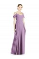 Sleeveless Off the Shoulder Open Back Soft Chiffon A-Line Semi Formal Evening Dress / Bridesmaid Dress Brighton