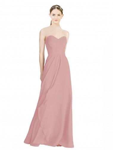 Sleeveless Sweetheart Low Back Soft Chiffon A-Line Bridesmaid Dress / Formal Dress Brighton